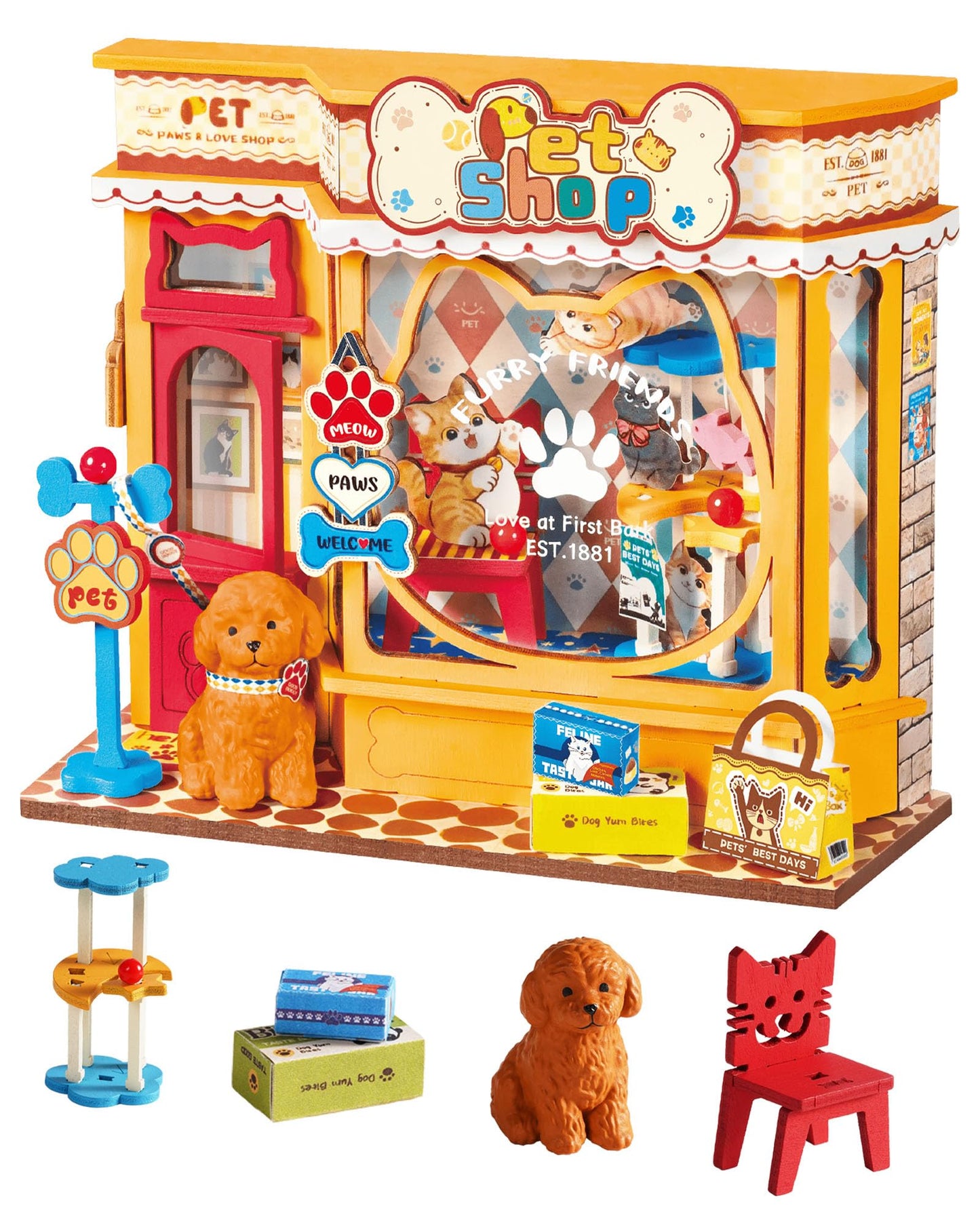 Rolife DIY Miniature Kit Mini Building Dollhouse Sweetie's Donut Shop, Miniverse Lifestyle Mini Bookshelf Decoration, DIY Hobbies for Friends (Sweetie's Donut Shop)