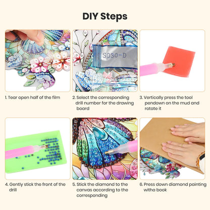 Hanging Diamond Art Kits for Adults Beginners, Frog Flower Diamond Painting Pendant Kit, DIY Acrylic 5D Special Shaped Crystal Diamond Gem Art Painting Hanging Ornament for Home Wall Decor and Gift