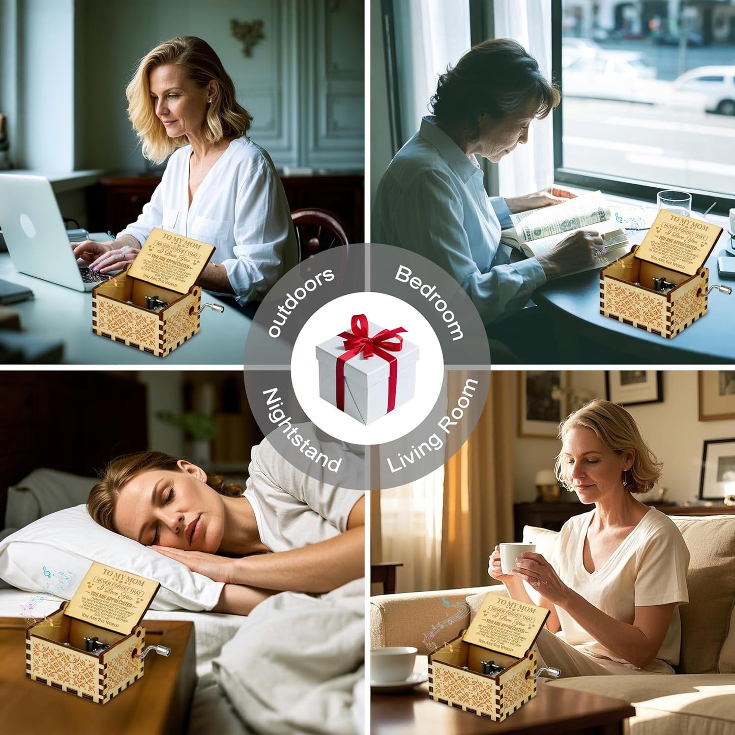WSYEAR Mother's Day Music Box, Unique Gifts for Mom from Daughter or Son, Birthday Present Ideas