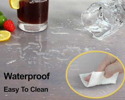 Shelf Liners for Kitchen Cabinets, 15 Inch Wide X 20 Ft Non-Slip Waterproof Clear Liner for Cupboard