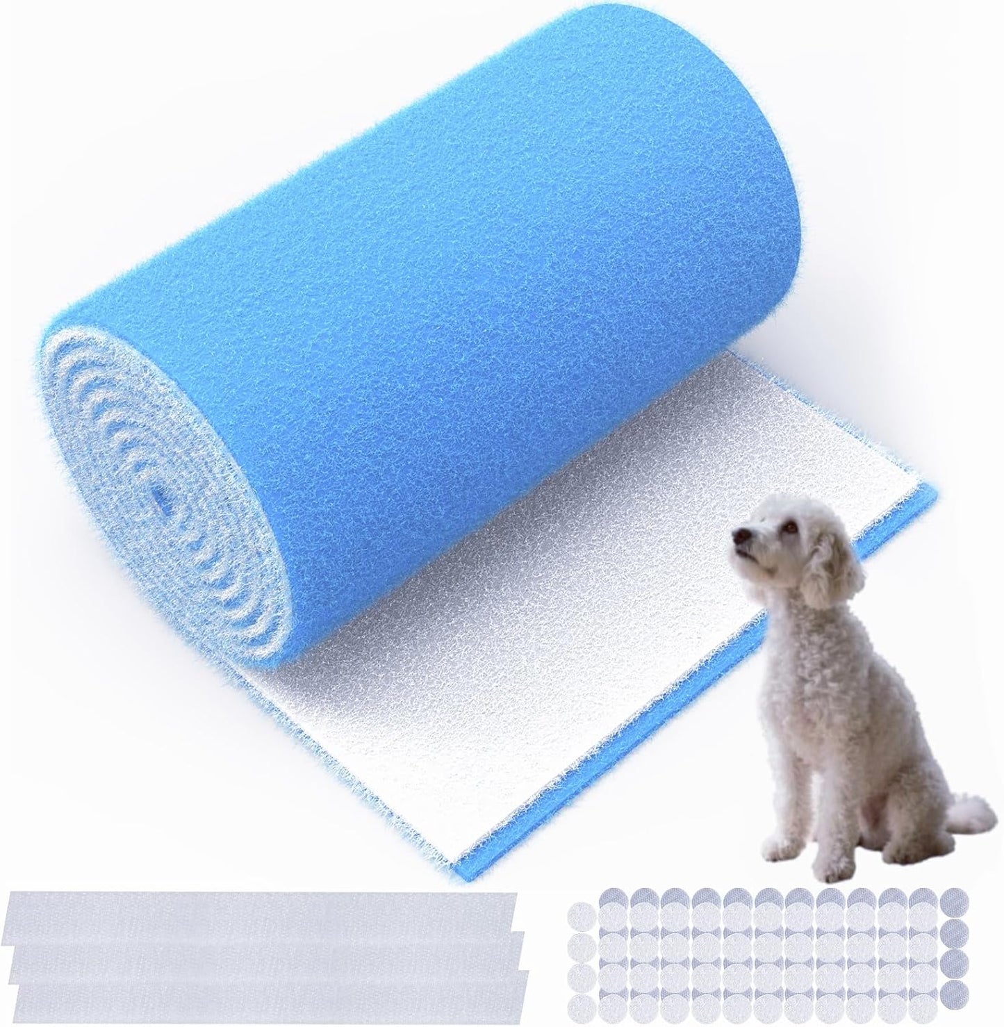 12"X100" 8 Air Vent Filter, Cut to Size Air Filter Material, MERV Electrostatic Air Filter Roll, Blue & White Vent