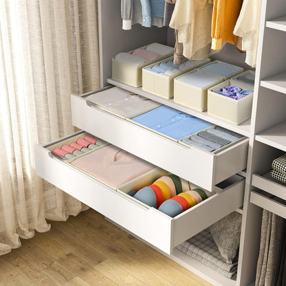 12 Pack Closet DIMJ Drawer Organizer Clothes, Dresser Organizer, Foldable Organizers and Storage, Fabric Dresser Bins
