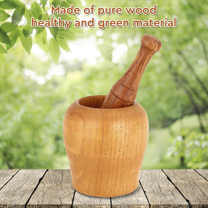 Handmade Acacia Wood Mortar and Pestle - Ideal for Spices, Herbs, Garlic, and Kitchen Essentials