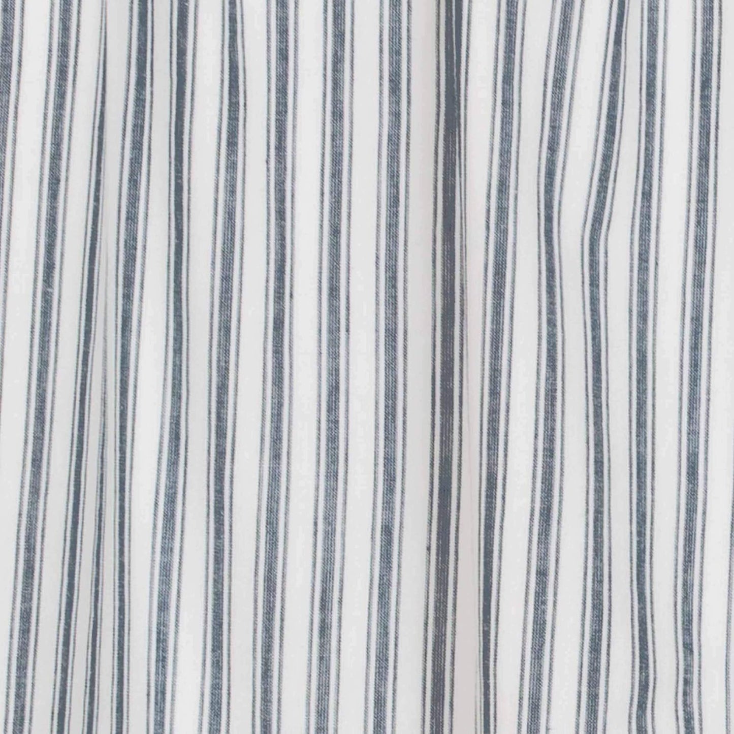 VHC Brands Sawyer Mill Blue Valance Curtain Lined Stripe for Kitchen or Dining Room Windows 16x72