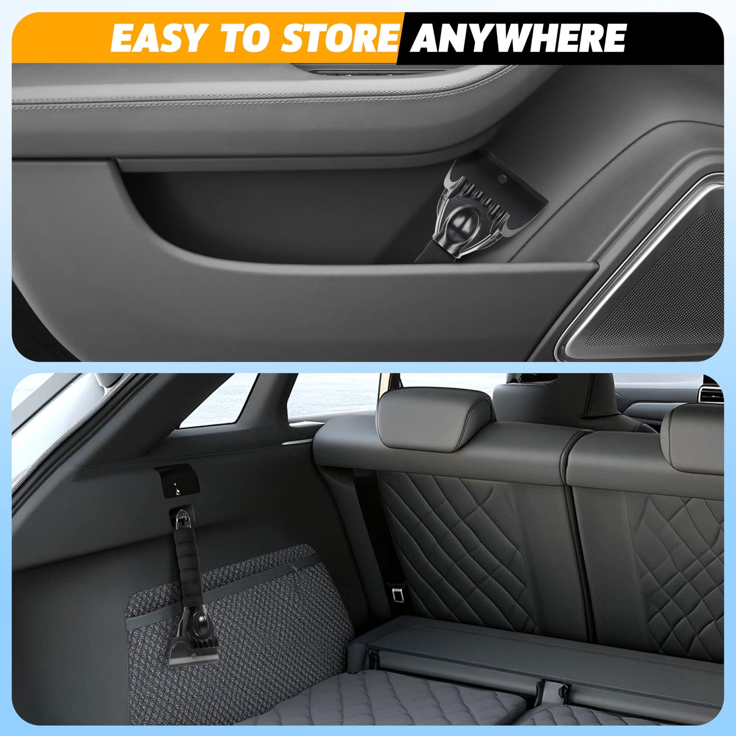 EcoNour Ice Scrapers for Car Windshield (1 Pack) | Car Ice Scraper | Window Snow Scrapper for Car to Remove Snow and Frost | Car Snow Accessories