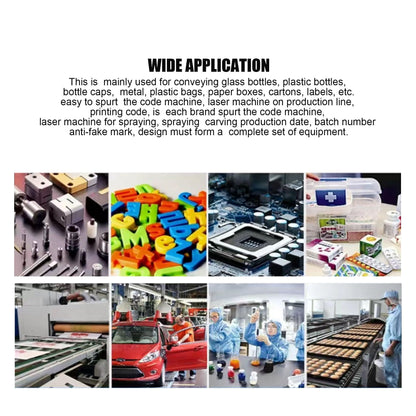 BREVELTION 59inch PVC Belt Conveyor Aluminum Belt Conveyor Industrial Transport Equipment 110V 120W 7.9inch Wide White