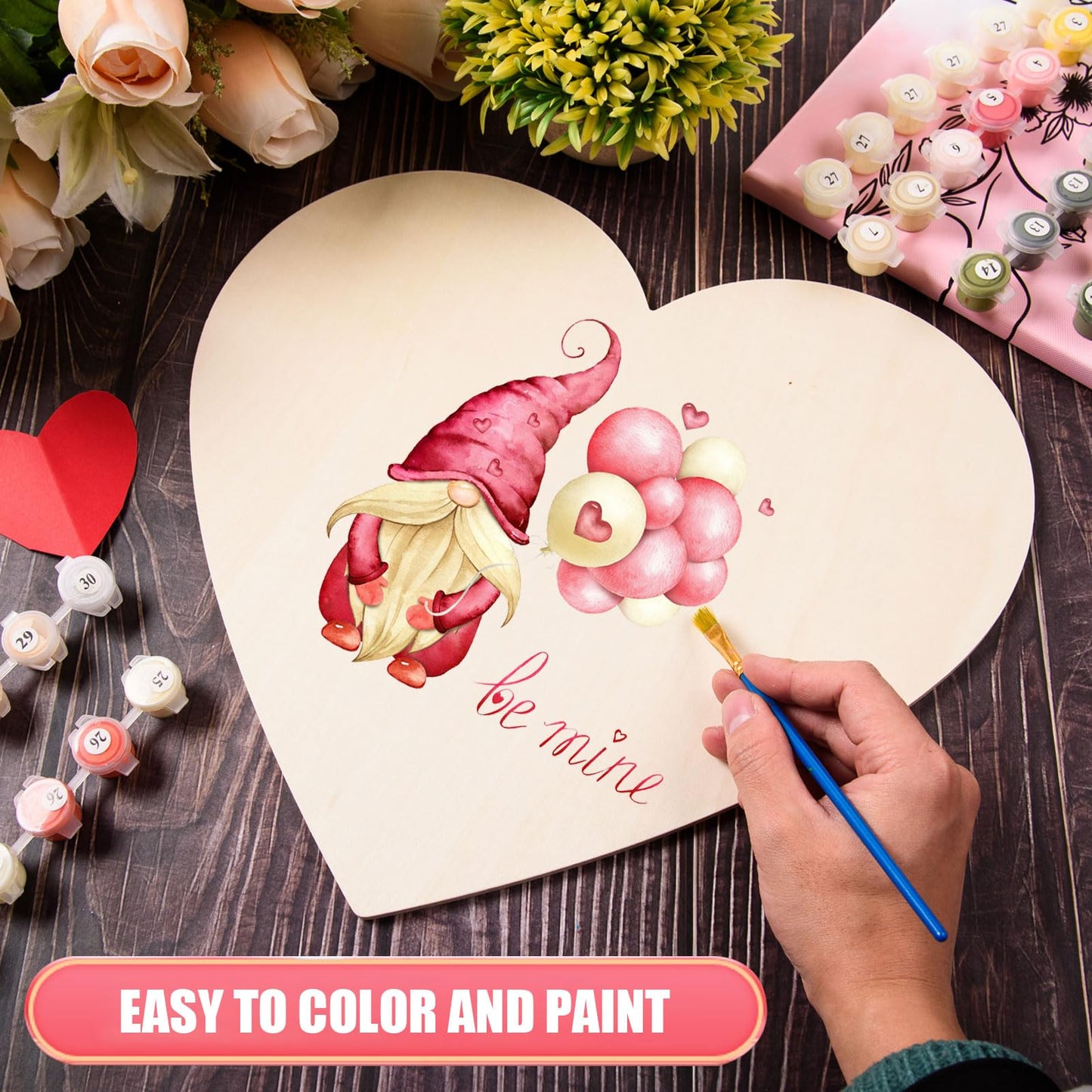 AWIZOM 3 Pcs 14 Inch Unfinished Wooden Hearts for Crafts Blank Wooden Heart Cutouts 1/4 Thick Large Wood Heart Slices for DIY Crafts Project, Painting, Door Hanger, Sign Making, Laser Engraving