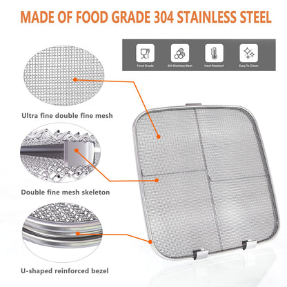 Stainless Steel Splatter Shield for Ninja Foodi AG301, Air Fryer Accessories for Ninja Foodi 5-in-1 Indoor Grill, Replacement Parts for Ninja Foodi AG300, AG300C,AG301C, AG302, AG400