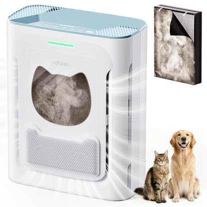 uahpet Pet Air Purifier, H13 HEPA Filter for Pet Hair, Dander & Odors, 2100 Sq Ft Coverage, Plug & Play No WiFi Required, Clog-Resistant Intake, Washable Pre Filter, Quiet 25dB