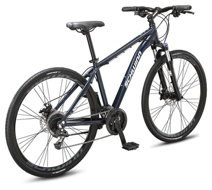 Schwinn GTX 4 Hybrid Bike, 700c Mens and Womens Bike, 24-Speed Hybrid Bicycle, Aluminum Dual-Sport Frame, Suspension Fork, Mechanical Disc Brakes, Adult Bicycle