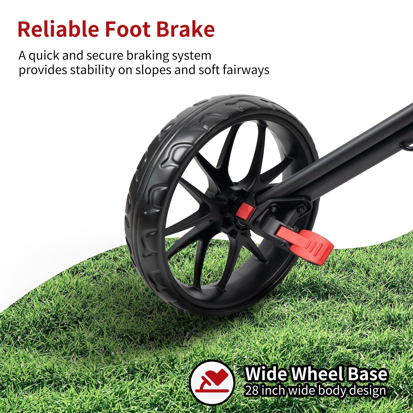 Caddytek CaddyLite 15.3 V2 Golf Push Cart - Lightweight Foldable Aluminum Cart with EVA Wheels, Foot Brake, Adjustable Handle, Umbrella Holder, Drink Holder, Scorecard Holder
