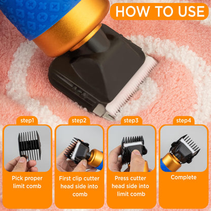 NEEDLENEST Carpet Trimmer with Shearing Guide and 2 Blades, Speed Adjustable Rug Tufting Carver Clippers, Electric Rug Shears Carpet Carving Tool for Handmade Rug Clean and Tufted Rug