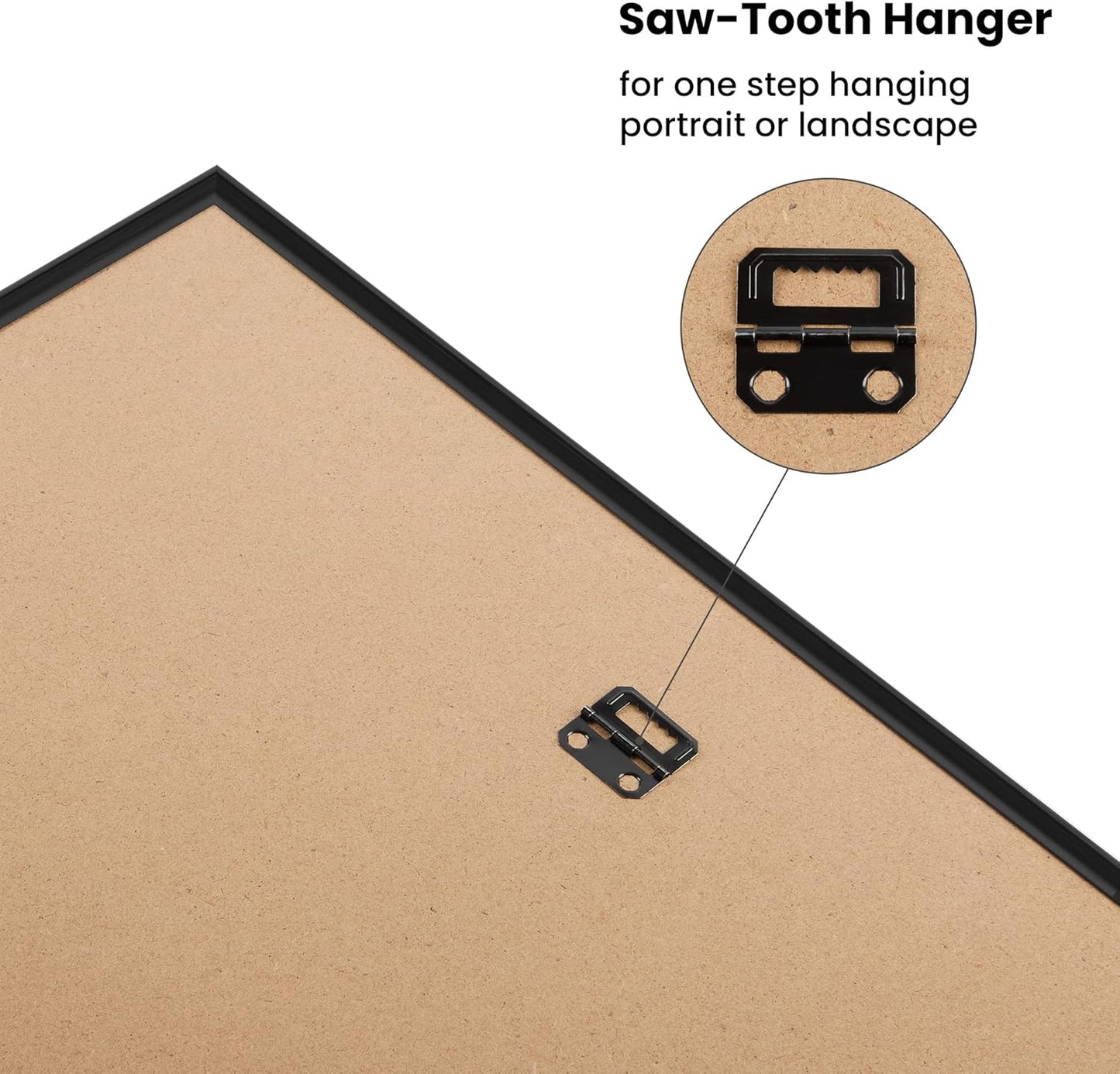 Upsimples 27x40 Inch Black Poster Frame - Scratch-Proof Picture Frames for Photo Gallery | Horizontal & Vertical Mounting (3 Pack)