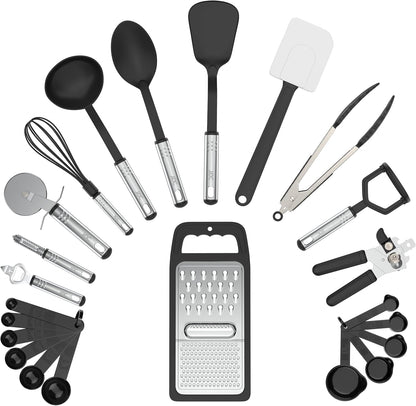 LDC Lux Decor 23 Pieces Kitchen Utensils Set, Non-Stick and Heat Resistant Cooking Tools and Gadgets