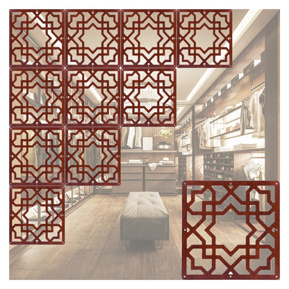 UMJIGF Commercial Home Japanese Room Dividers, Changing Room/Doorway/Bedroom Privacy Wall Partition Hanging, Restaurant/Coffee Shop Modern Decorative Screen,Red/Style-a-42 Pack (29x29cm)