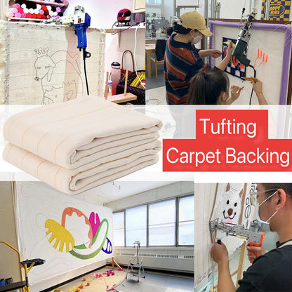 85" X 80" Large Marked Primary Tufting Cloth - Large Monk's Cloth for Rug Tufting and DIY Rug-Making with Tufting Guns and Punch Needles