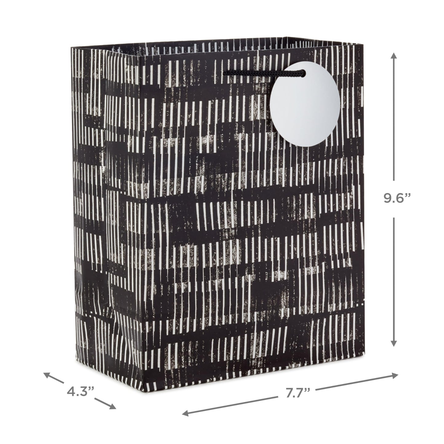 Hallmark Assorted Black and White Gift Bags (8 Bags: 4 Medium 9", 4 Large 13") for Valentine's Day, Weddings, Graduations, Retirements, Halloween