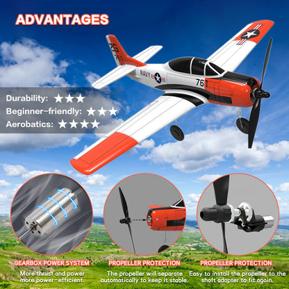 Losbenco RC Plane 4 Channel Remote Control Airplane, Ready to Fly RC Airplane with Xpilot Stabilization System and One Key Aerobatic for Beginners Adult