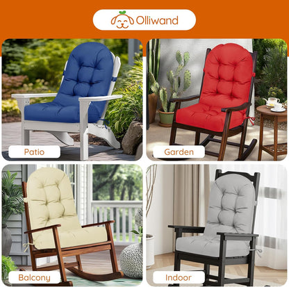 44x19 Inch, Adirondack Chair Cushions Outdoor - Waterproof Rocking Chair Cushions for Wooden Rocking Chairs & Glider
