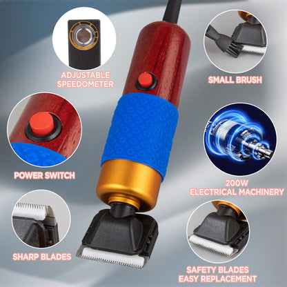 NEEDLENEST Carpet Trimmer with Shearing Guide and 2 Blades, Speed Adjustable Rug Tufting Carver Clippers, Electric Rug Shears Carpet Carving Tool for Handmade Rug Clean and Tufted Rug