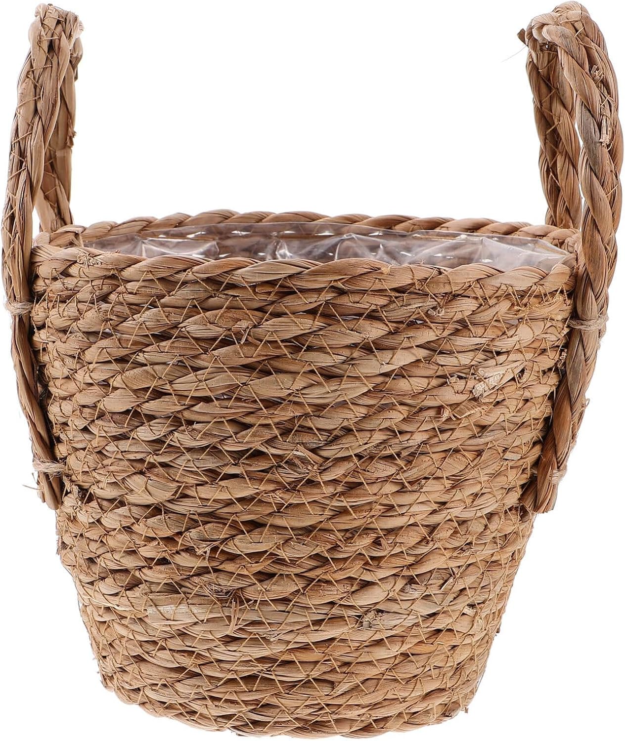 Yardwe Woven Flower Basket | Straw Weaving Plant Flower Pots Cover for Garden Containers and Storage Bins 6.3 Inches