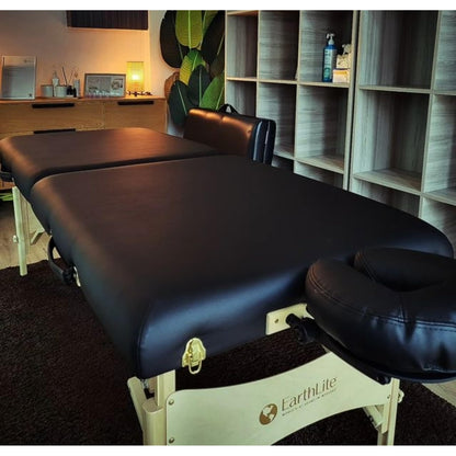 EarthLite Harmony DX Portable Massage Table Package, Includes Table + Face Cradle + Carrying Case, 30" x 73", Agate