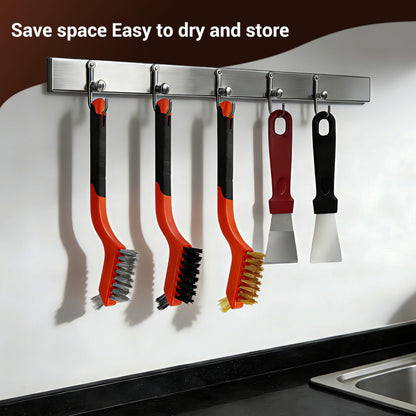 6 Pieces Nylon Brushes Set, Brushes for Cleaning Welding Slag and Rust,Scratch Brush with Mini Head & Hanging Hole for Everyday Cleaning (6, Nylon)
