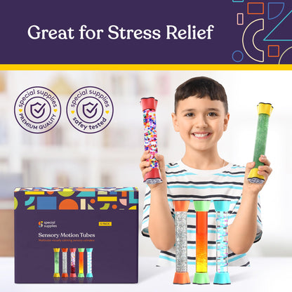Special Supplies Liquid Motion Bubbler Toy Cool Tubes Colorful Hourglass Timer with Droplet Movement, Bedroom, Sensory Play for Home or School (Style 4)