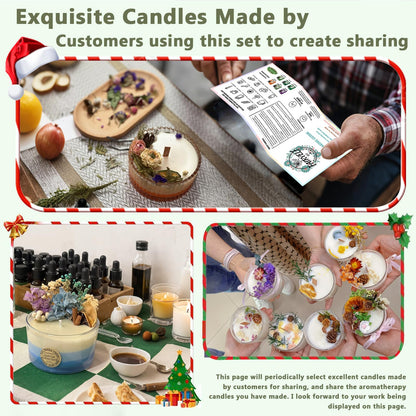 Soy Wax Candle Making Kit Supplies With Wax Melter, Natural Candle Wax for Candle Making - DIY Candles Making Supplies, Including 3lbs Soy Wax Flakes, Melting Pot, Electric Stove, Candle Wick
