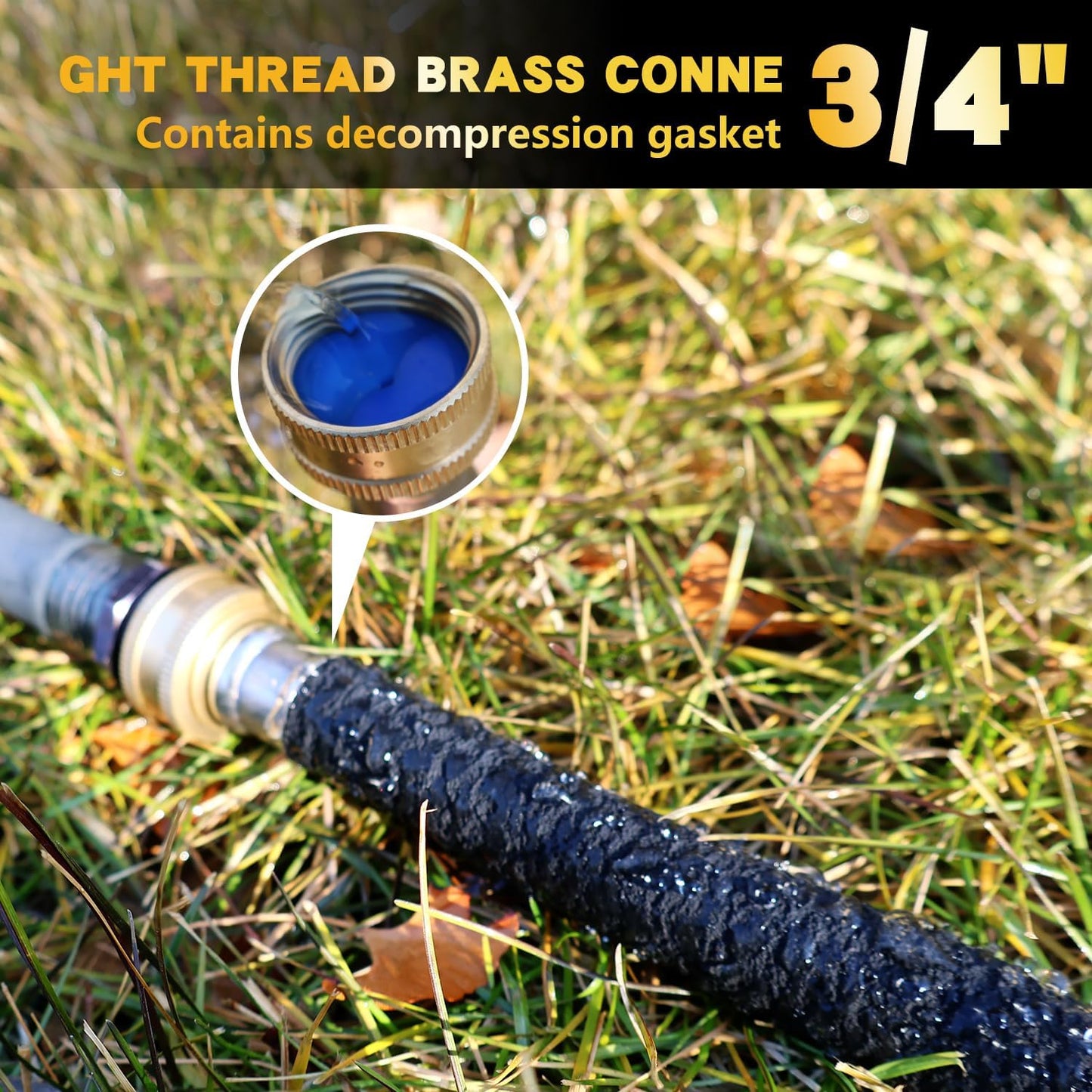 5/8 25 2 Pack, 25 2 Pack Hopegiver Soaker Hose ft Heavy Duty Garden Soaker Hoses with Solid Brass Fitting, Rubber Drip