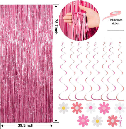 Regine Switzerland Pink Happy Birthday Party Decorations Kit - Banners, Balloons & Cake Topper
