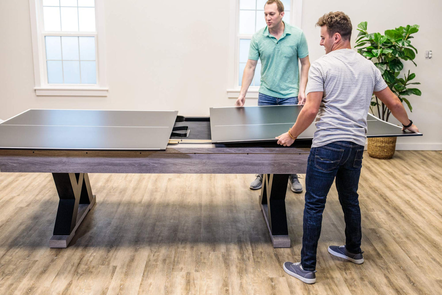 STIGA 4-Piece Table Tennis Conversion Top, Grey - Transform Your Pool Table into A Table Tennis Table