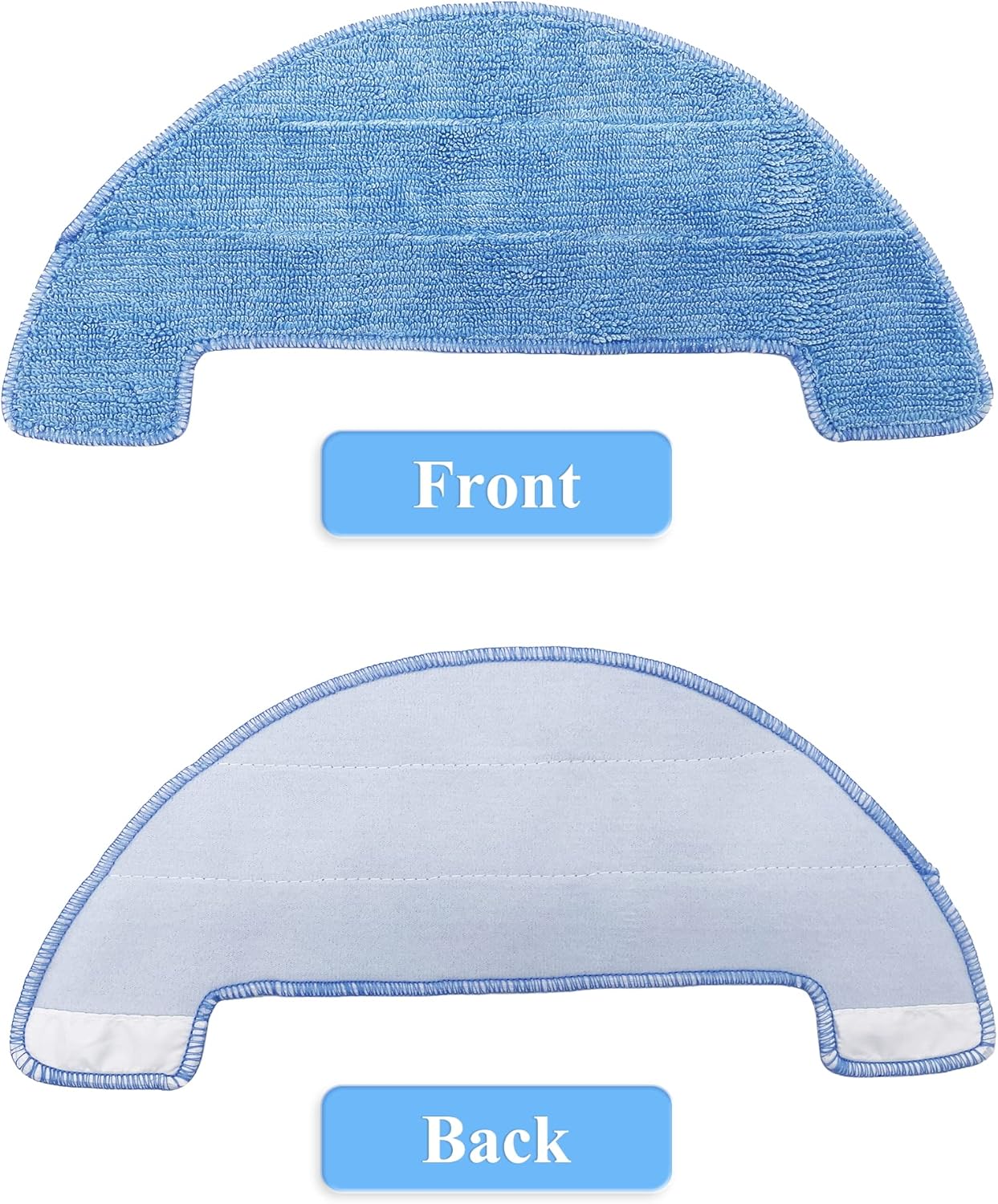 Smilefil 4pcs Replacement Mop Cloths for Coredy R750, R500, R550(R500+), R580, G800, G850 Robot Vacuum Cleaner
