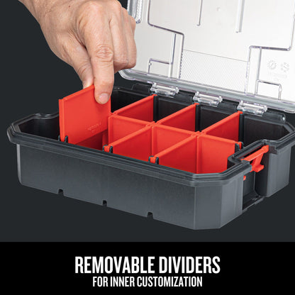 CRAFTSMAN VERSASTACK Storage Organizer, Small Parts Organizer, 8 Compartments, Lid Includes Secure Latch (CMST17827)