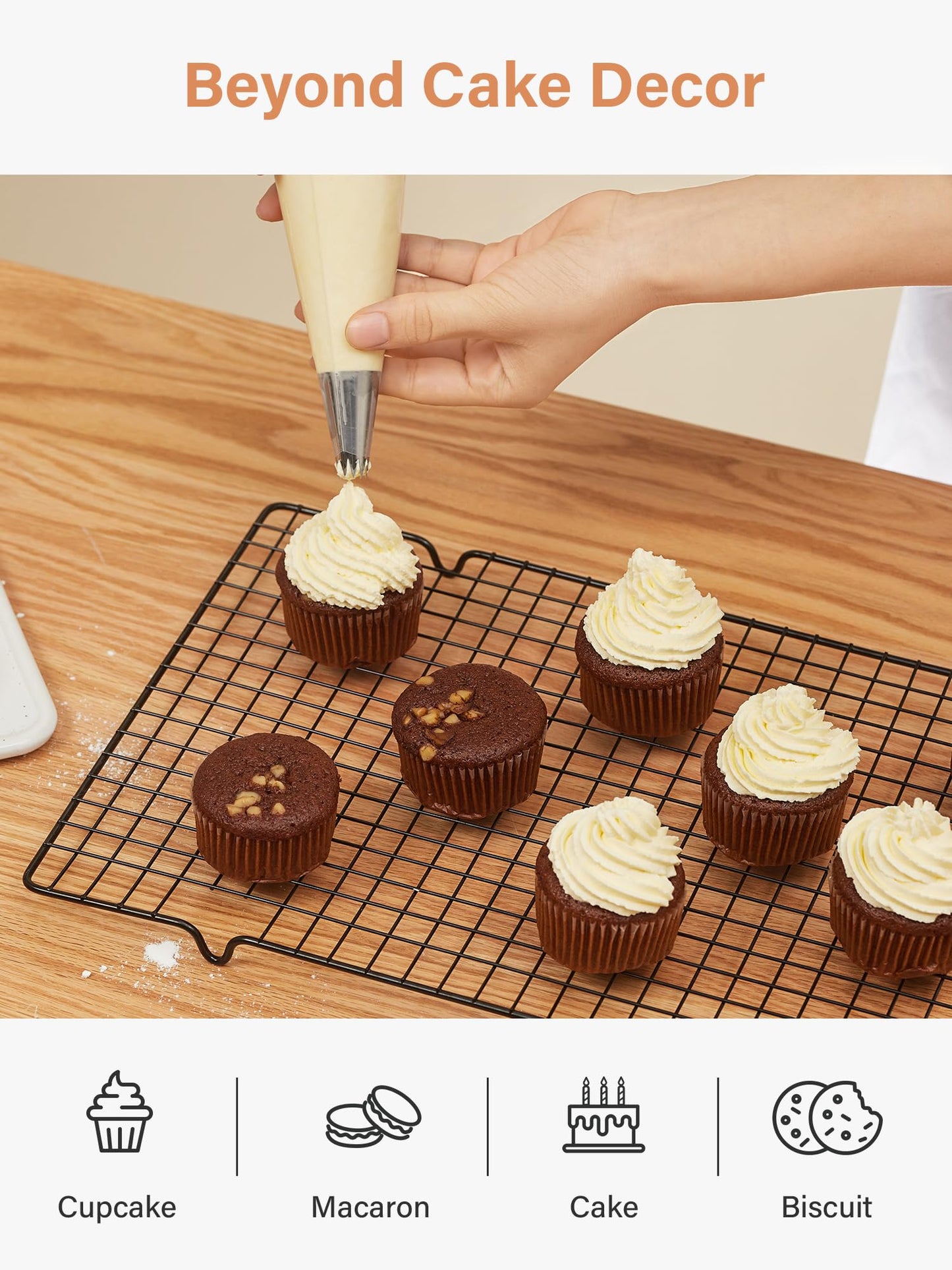 Kootek Piping Bags, Disposable Pastry Bags 16 Inch, 100 Pcs Anti Burst Large Icing Piping Bags for Cookie Frosting Cake Decorating Baking Supplies