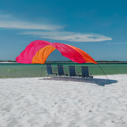 Shibumi Shade 3.0 Version | Sunset Edition | Sets Up in 3 Mins | 150 Sq. Ft. of Shade for up to 8 People | Includes Wind Assist | UPF 50+ Sun Protection