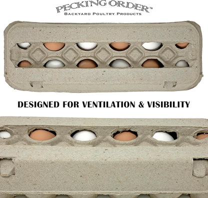 12 Pack Pecking Order Paper Pulp Egg Cartons
