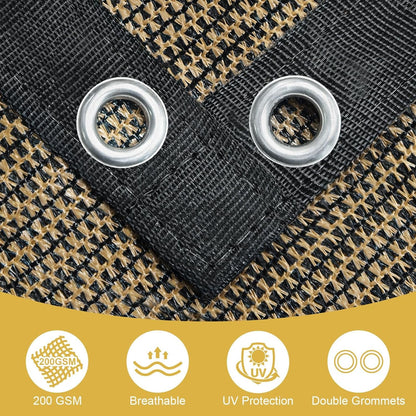 Shade&Beyond 90% Sun Shade Cloth - 8' X 12' Pergola Canopy with Grommets | Mocha Mesh Tarp for Outdoor Spaces