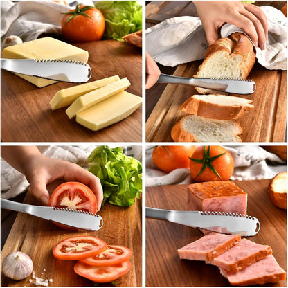 Butter Spreader Knife for Cold Butter above 20?, Butter Slicer, Curler, Grater, Butter Blade (1 knife)