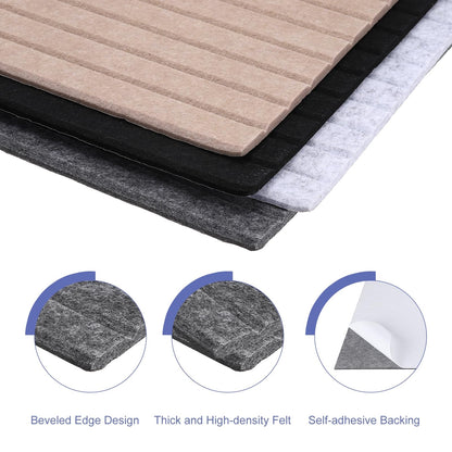 MECCANIXITY 10 Pack Acoustic Panel 47"x24"x0.4" Self Adhesive Soundproof Wall Panels Sound Absorbing Foam for Recording Room Studio Office, Dark Gray