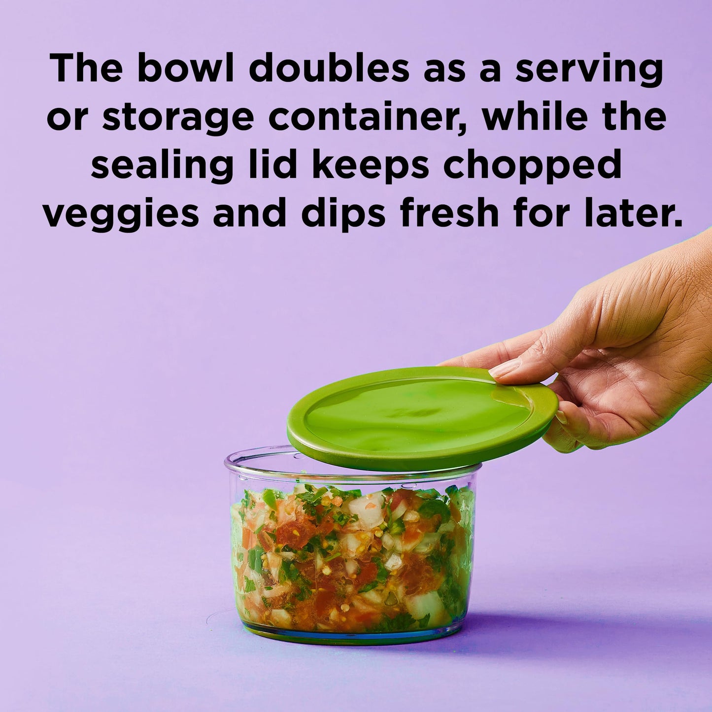 Chef'n VeggiChop Hand-Powered Food Chopper (Arugula), 5.5" x 5.5" x 5"