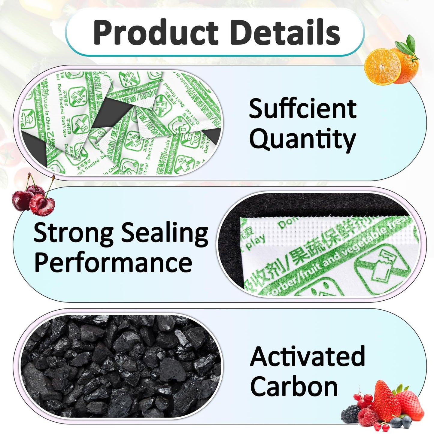 35 Pcs Carbon Filter Refills Compatible with OXO GreenSaver Produce Keepers and Crisper Inserts, Activated Carbon to Keep Fruits Fresh, Also for Bluapple Produce Saver Balls and Other Produce Savers