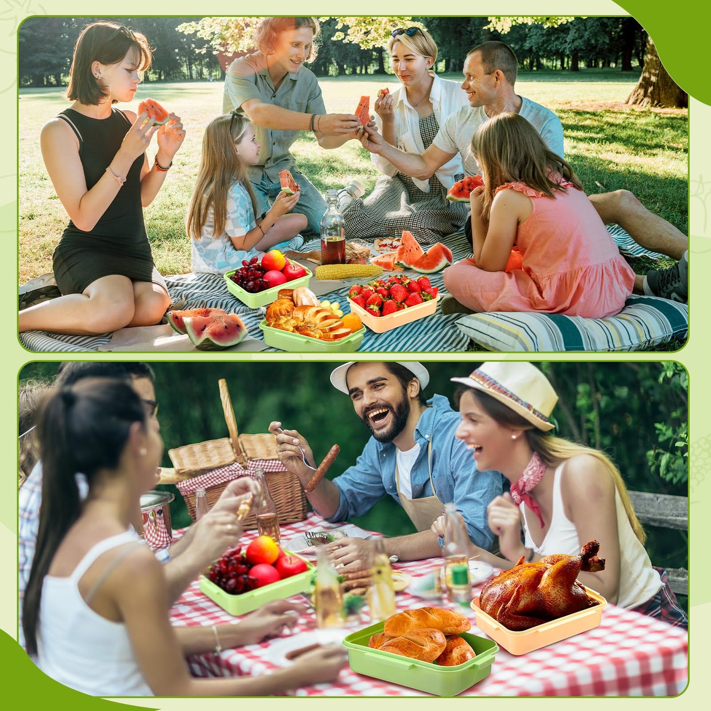 Reallnaive 4 Pcs Large Silicone Fruit Storage Box Anti-oxidation Avocado Saver Keeper Reusable Fridge Containers for Fruit Vegetable Tomatoes Garlic Lemons Potatoes Apples