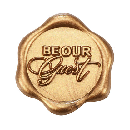 Yoption Be Our Guest Wax Seal Stickers, 50 Pack Envelope Seals, Self Adhesive Antique Gold for Wedding Invitations, Party, Christmas, Gift Wrapping