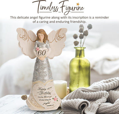 Pavilion Elements Angels Figurine - Guardian Angel Display for 60th Birthday - 6" Collectible Decor