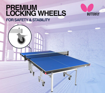 Butterfly National League 25 Table Tennis Table | 10 Minute Quick Assembly Ping Pong Table | 25mm Indoor Top | Tournament Grade
