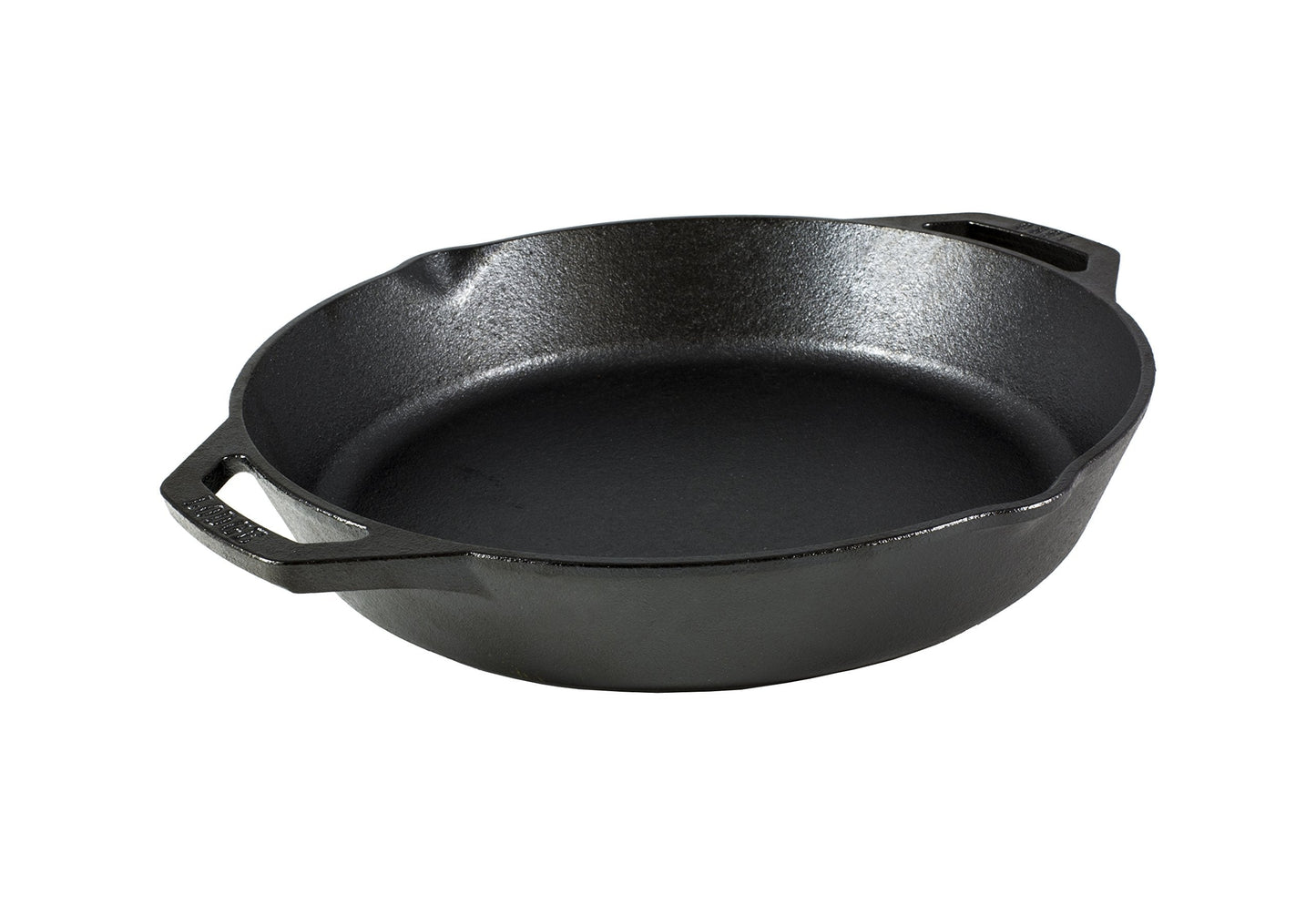 Lodge Seasoned Cast Iron Dual Handle Pan - Cast Iron Frying Pan - Even Heat Distribution - Oven & Stovetop Safe - PFAS-Free, Non-Toxic Cookware - 12 Inch