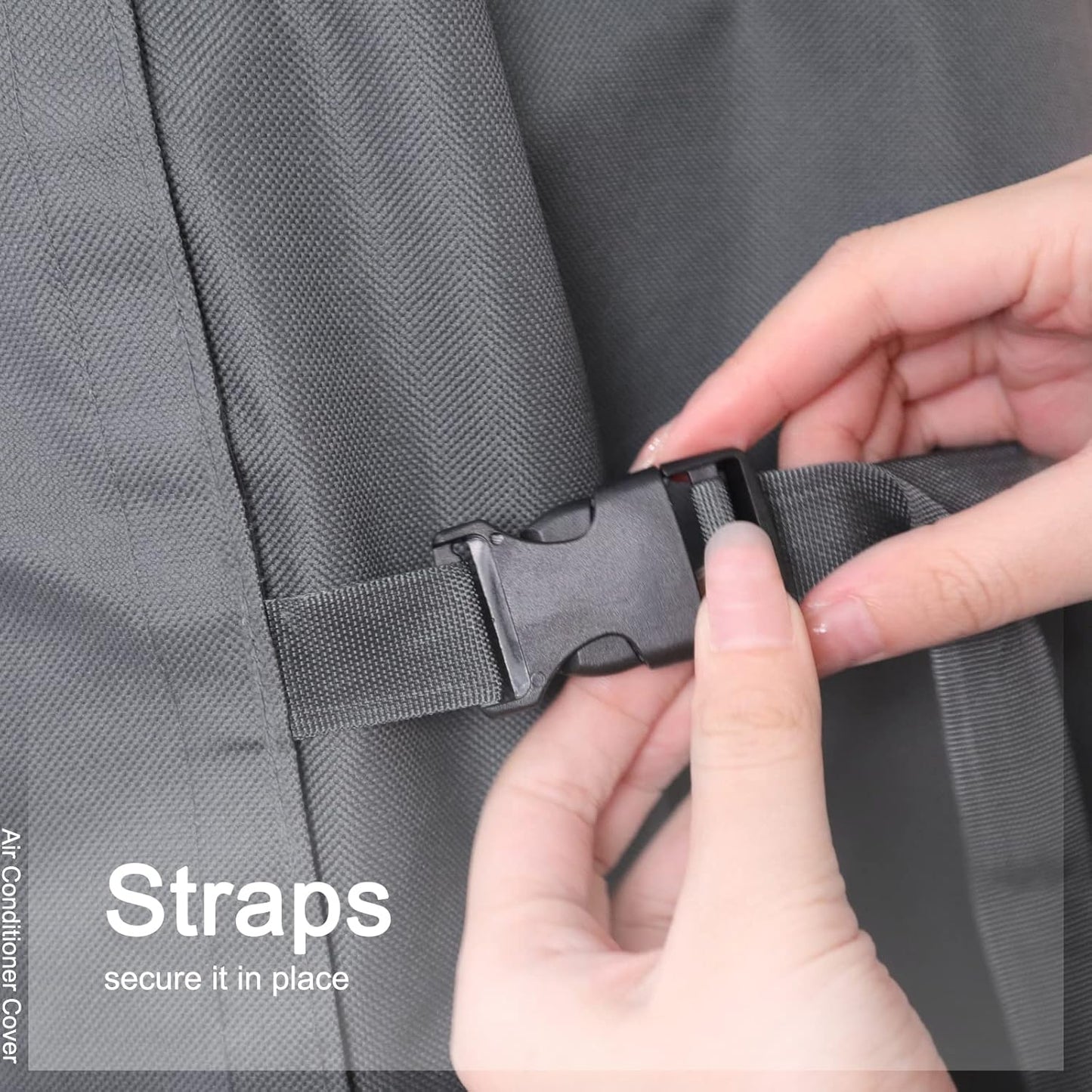 STARTWO Air Conditioner Cover, Heavy Duty Waterproof for Outdoor, Elastic Bottom for Secure Fit, Gray W38inD38inH40in