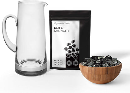 Elite Shungite Stones for Shungite Water - 1/8 Pound (56 Grams) 0.5-1.2 inch Stones