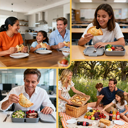 Zenflux 4-in-1 Portable Tortilla Sealer and Crimper - Quesadilla Maker & Empanada Press with 4 Detachable Sizes (4, 6, 8, 10 Inch), Create Sealed Quesadillas, Burritos, Dumplings, Black and Yellow